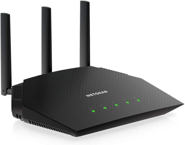 NETGEAR 4-Stream WiFi 6 Router (R6700AX) – AX1800 Wireless Speed (Up to 1.8 Gbps) | 1,500 sq. ft. Coverage (Renewed)