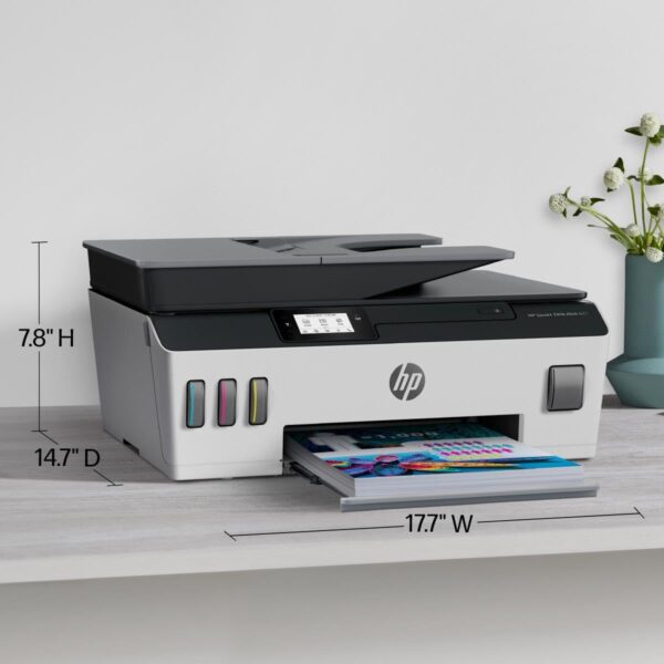 HP Smart -Tank Plus 651 Wireless All-in-One Ink -Tank Printer, up to 2 Years of Ink in Bottles, Auto Document Feeder, Mobile Print, Scan, Copy, Works with Alexa (7XV38A) - Image 5