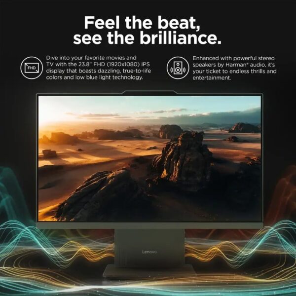 Lenovo ThinkCentre AIO 24" FHD IPS All-in-One Computer, 13th Gen Intel Processor up to 4.4 GHz, 16GB DDR5 RAM, 512GB PCIe SSD, Wi-Fi 6, USB-C, HDMI in&Out, KB&Mouse, Windows 11 Pro - Image 2