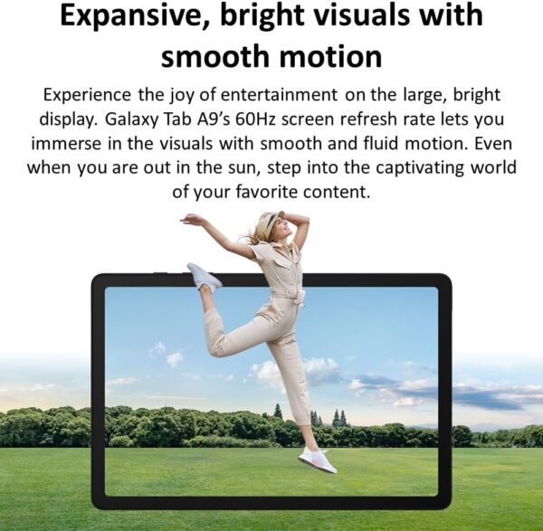 SAMSUNG Galaxy Tab A9 4G LTE (64GB, 4GB, Cellular) 8.7" Android Tablet, Octa-core (6nm), Dual Speakers (International Model Fully Unlocked for US & Global) X115 (w/ 15W Fast Charger, Graphite) - Image 4