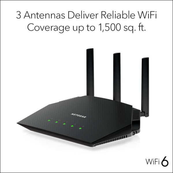 NETGEAR 4-Stream WiFi 6 Router (R6700AX) – AX1800 Wireless Speed (Up to 1.8 Gbps) | 1,500 sq. ft. Coverage (Renewed) - Image 6