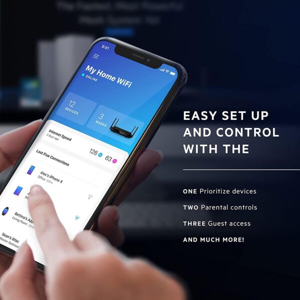 Linksys Hydra Pro Mesh WiFi 6E Router MR7500 Tri-Band WiFi Mesh Router AXE 6600 For Wireless Internet For The Home, Work, And Guest House - Connect 55+ Devices, 2,700 Sq Ft - Image 7