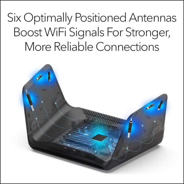 NETGEAR Nighthawk Tri-Band WiFi 6E Router (RAXE300) - Security Features, AXE7800 Wireless Gigabit Speed (Up to 7.8Gbps), New 6GHz Band, 8-Streams Cover up to 2,500 sq. ft., 40 Devices - Image 5