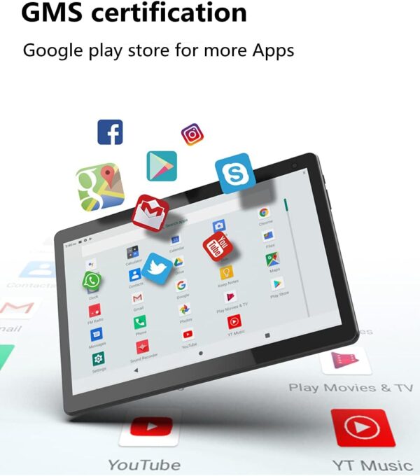 COOPERS Tablet 10 inch Android Tablets, Android 14 Tablet Quad Core Processor 32GB Storage Tablet Computer, 6GB RAM, 8MP Camera, Long Battery Life Black - Image 3