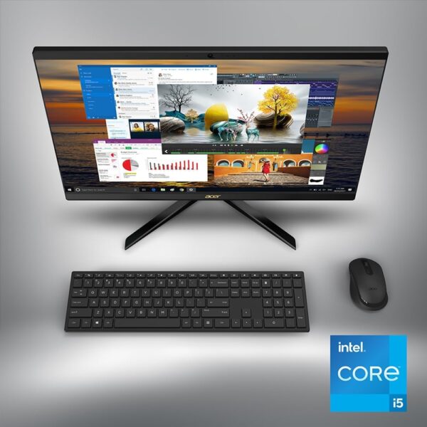 Acer Aspire C27-1800-UR12 AIO Desktop | 27" Full HD IPS Display | Intel Core i5-12450H | Intel UHD Graphics | 16GB DDR4 | 1TB PCIe Gen 4 SSD | Intel Wireless Wi-Fi 6E | Wireless Keyboard & Mouse - Image 3