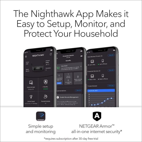 NETGEAR Nighthawk WiFi 6 Router (RAX120) 12-Stream Dual-Band Gigabit Router, AX6000 Wireless Speed (Up to 6 Gbps), Coverage Up to 3,500 sq.ft. and 30 Devices - Image 7