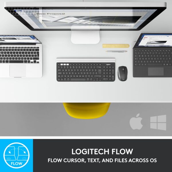 Logitech MX Anywhere 2S Bluetooth Edition Wireless Mouse - Use On Any Surface, Hyper-Fast Scrolling, Rechargeable, Control Up to 3 Apple Mac and Windows Computers and Laptops - Image 2