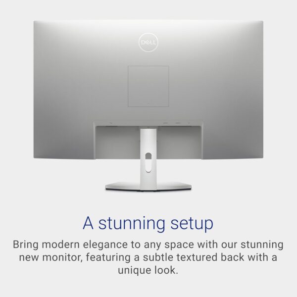 Dell S3222HN Curved Monitor - 31.5-inch FHD (1920x1080) 75Hz 4Ms 1800R Curved Display, HDMI Connectivity, AMD FreeSync Technology, Tilt Adjustability - Silver - Image 4