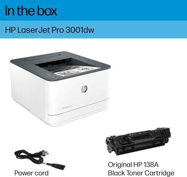 HP LaserJet Pro 3001dw Wireless Black & White Printer, Best-for-Office (3G65OF) - Image 5