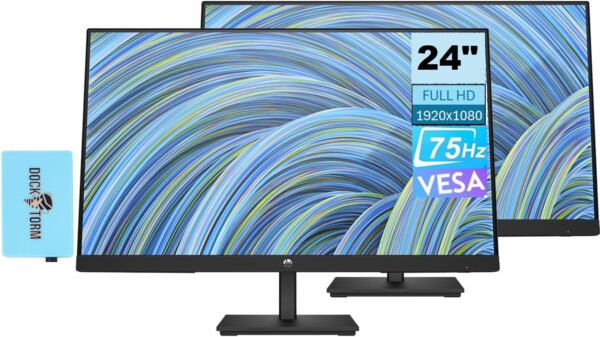 HP V24v G5, 23.8-inch, Full HD (1920 x 1080) FHD Monitor, AMD FreeSync (V24v G5, Black)