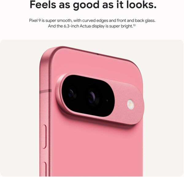 Google Pixel 9 - Unlocked Android Smartphone with Gemini, 24-Hour Battery, Advanced Camera, and 6.3" Actua Display - Peony - 128 GB - Image 6