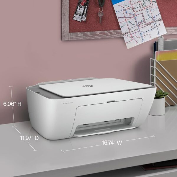HP DeskJet 2755e Wireless Color inkjet-printer, Print, scan, copy, Easy setup, Mobile printing, Best-for home, 6 months of Instant Ink included, white - Image 3