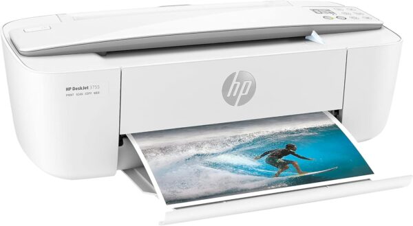 HP DeskJet 3755 Compact All-in-One Wireless Printer, HP Instant Ink, Works with Alexa - Stone Accent (J9V91A) - Image 2