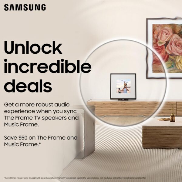 SAMSUNG 55-Inch Class QLED 4K LS03D The Frame Series Quantum HDR Smart TV w/ Dolby Atmos, Art Mode, Anti-Reflection, Customizable Frame, Slim Fit Wall Mount with Alexa Built-In (QN55LS03D, 2024 Model) - Image 4