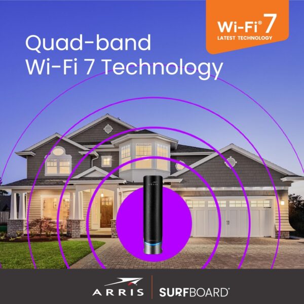 ARRIS (G54) - Cable Modem Router Combo - Fast DOCSIS 3.1 Multi-Gigabit & BE 18000 WiFi 7 Comcast Xfinity, Cox, Spectrum Quad-Band 1, Up to 18 Gbps Max Speed - Image 2