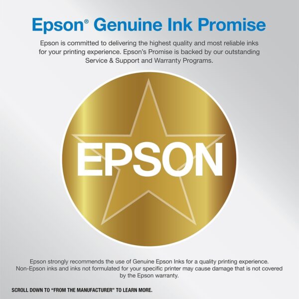 Epson EcoTank Photo ET-8500 Wireless Color All-in-One Supertank Printer with Scanner, Copier, Ethernet and 4.3-inch Color Touchscreen, White, Large - Image 2