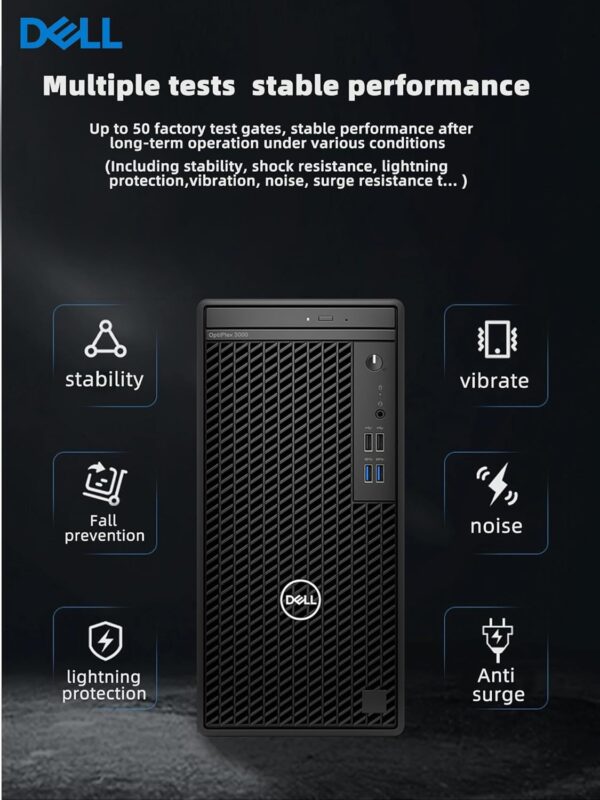 Dell Optiplex 3000 Tower Business Desktop Computer | 12th Gen Intel Core i5-12500 Processor | 32GB RAM | 1TB PCIe SSD | WiFi | DVD-RW | HDMI | Display Port(Support 4K) | Windows 11 Pro - Image 3