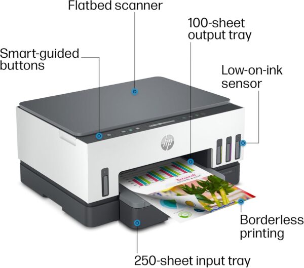 HP Smart -Tank 7001 Wireless All-in-One Cartridge-free Ink -Tank Printer, up to 2 years of ink included, mobile print, scan, copy (28B49A) - Image 4