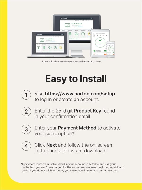Norton 360 Premium, 2024 Ready, Antivirus software for 10 Devices with Auto Renewal - 3 Months FREE - Includes VPN, PC Cloud Backup & Dark Web Monitoring [Download] - Image 7