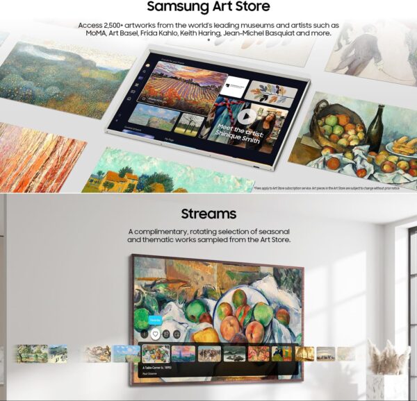 SAMSUNG 55-Inch Class QLED 4K LS03D The Frame Series Quantum HDR Smart TV w/ Dolby Atmos, Art Mode, Anti-Reflection, Customizable Frame, Slim Fit Wall Mount with Alexa Built-In (QN55LS03D, 2024 Model) - Image 3