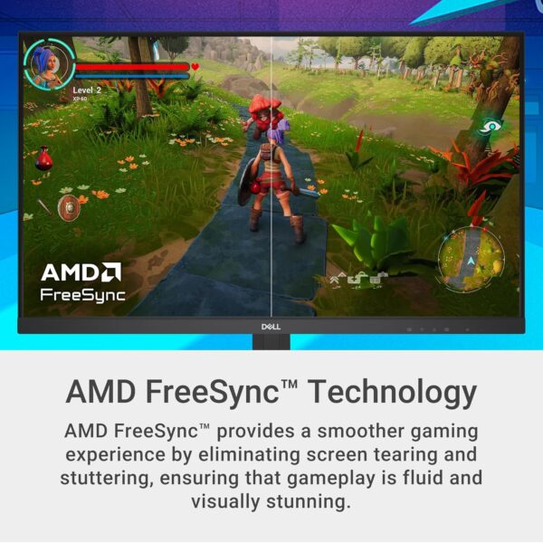 Dell G2725D Gaming Monitor - 27-inch QHD (2560x1440) up to 180 Hz, 2ms Response time, 99% RGB Display, DisplayPort/HDMI Connectivity, AMD FreeSync, Comfortview, Tilt Adjustable - Black - Image 5