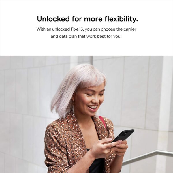 Google Pixel 5 5G, US Version, 128GB, Just Black - Unlocked (Renewed) - Image 6