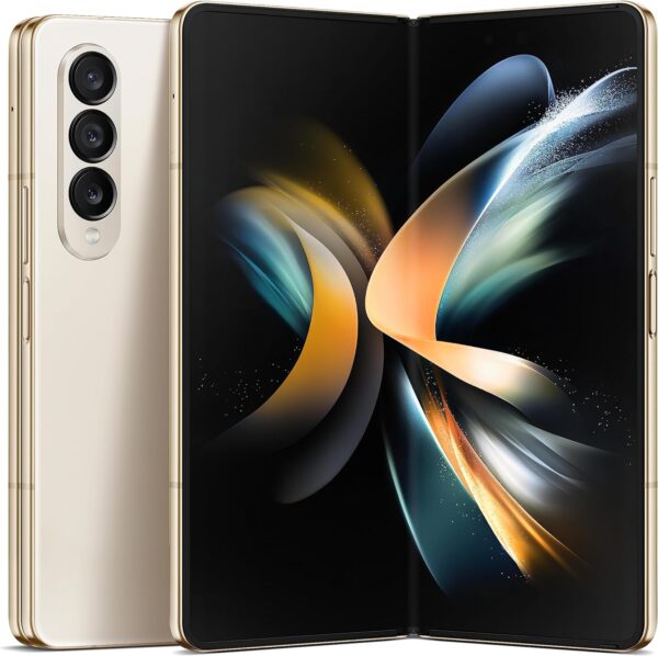 SAMSUNG Galaxy Z Fold 4 Cell Phone, Factory Unlocked Android Smartphone, 512GB, Flex Mode, Hands Free Video, Multi Window View, Foldable Display, S Pen Compatible, US Version, 2022, Beige