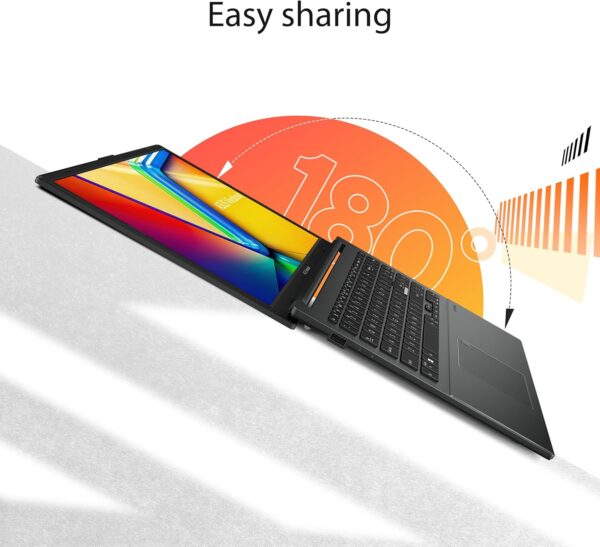 ASUS Vivobook Go 15.6” FHD Slim Laptop, AMD Ryzen 3 7320U Quad Core Processor, 8GB DDR5 RAM, 128GB SSD, Windows 11 Home, Fast Charging, Webcam Sheild, Military Grade Durability, Black, E1504FA-AS33 - Image 2