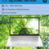 HP 17.3 inch Laptop for Business and Student, Intel Core i3-1125G4 Processor, 16GB RAM, 1TB SSD, Intel UHD Graphics, Anti-Glare, Webcam, Windows 11 S, Bundle with JAWFOAL Laptop Stand - Image 4