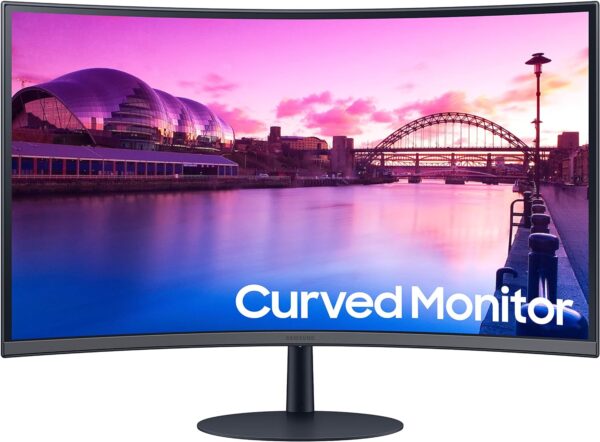 SAMSUNG 27-Inch S39C Series FHD Curved Gaming Monitor, 75Hz, AMD FreeSync, Game Mode, Advanced Eye Comfort, Frameless Display, Built in Speakers, Slim Metal Stand, LS27C392EANXGO, 2023, Black - Image 2