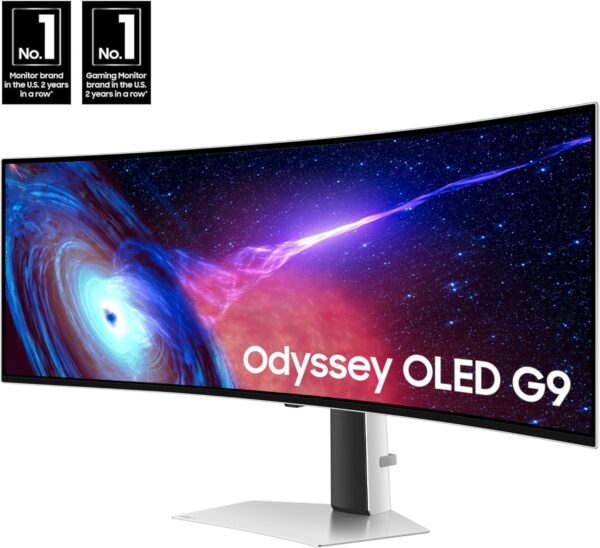 SAMSUNG 49" Odyssey OLED (G93SC) Series Curved Gaming Monitor, 240Hz, 0.03ms, Dual QHD, DisplayHDR True Black 400,AMD FreeSync Premium Pro, Height Adjustable Stand,3 Year Warranty,LS49CG932SNXZA,2023 - Image 2