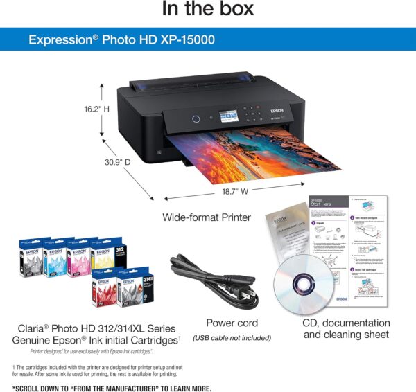 Epson Expression Photo HD XP-15000 Wireless Color Wide-Format Printer, Amazon Dash Replenishment Ready, Black, Large - Image 4