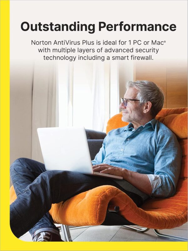 Norton AntiVirus Plus 2025, Antivirus software for 1 Device with Auto-Renewal - Includes Password Manager, Smart Firewall and PC Cloud Backup [Download] - Image 3