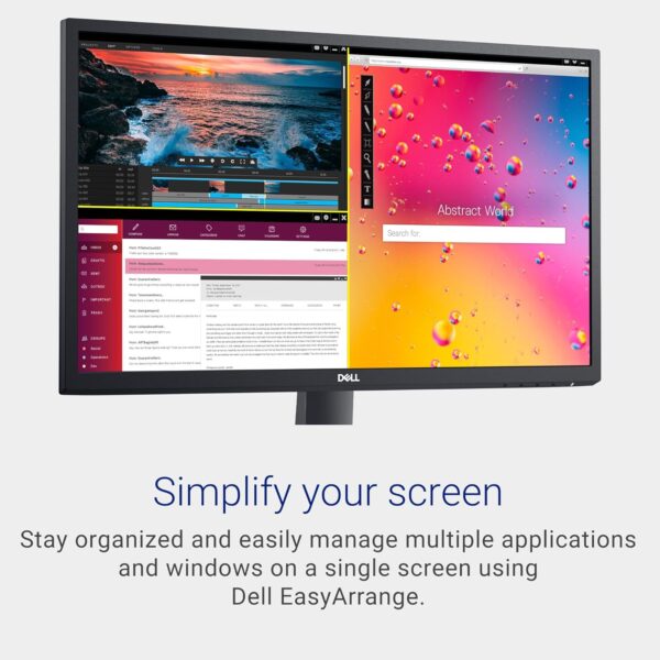 Dell SE2422HX Monitor - 24 inch FHD (1920 x 1080) 169 Ratio with Comfortview (TUV-Certified), 75Hz Refresh Rate, 16.7 Million Colors, Anti-Glare Screen with 3H Hardness, AMD FreeSync- Black - Image 5