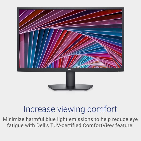 Dell SE2422HX Monitor - 24 inch FHD (1920 x 1080) 169 Ratio with Comfortview (TUV-Certified), 75Hz Refresh Rate, 16.7 Million Colors, Anti-Glare Screen with 3H Hardness, AMD FreeSync- Black - Image 4